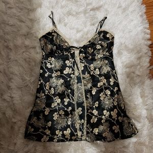 Victoria Secret Black Floral Lingerie Top